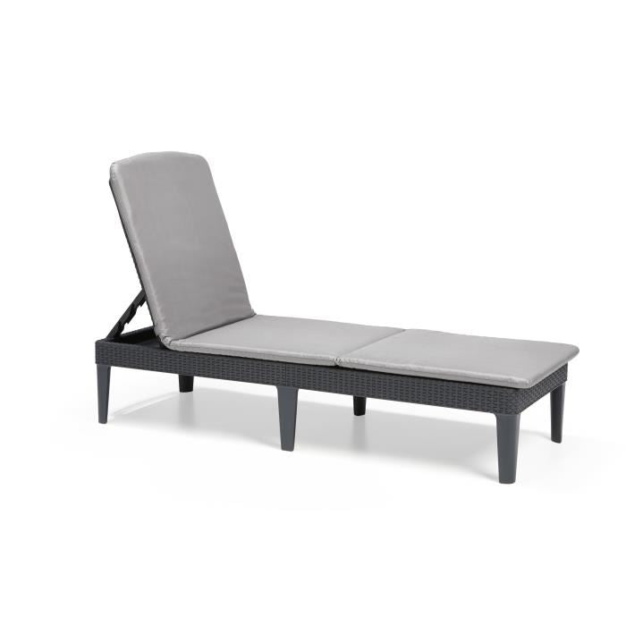 ALLIBERT Bain de soleil JAIPUR - imitation résine tressée - Gris