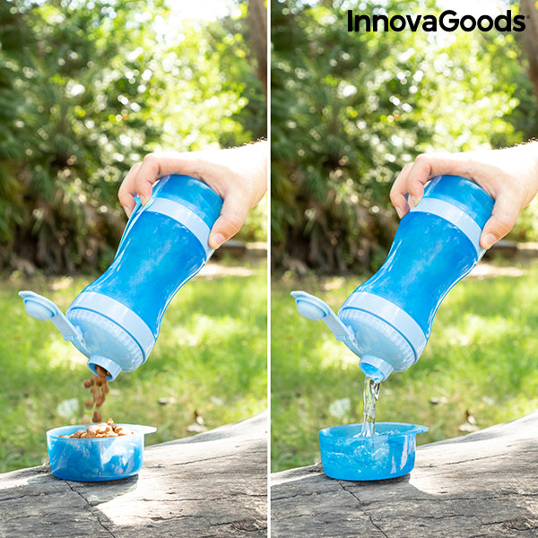 Bouteille avec Distributeur d'Eau et d'Aliments pour Animaux 2 en 1 Pettap InnovaGoods