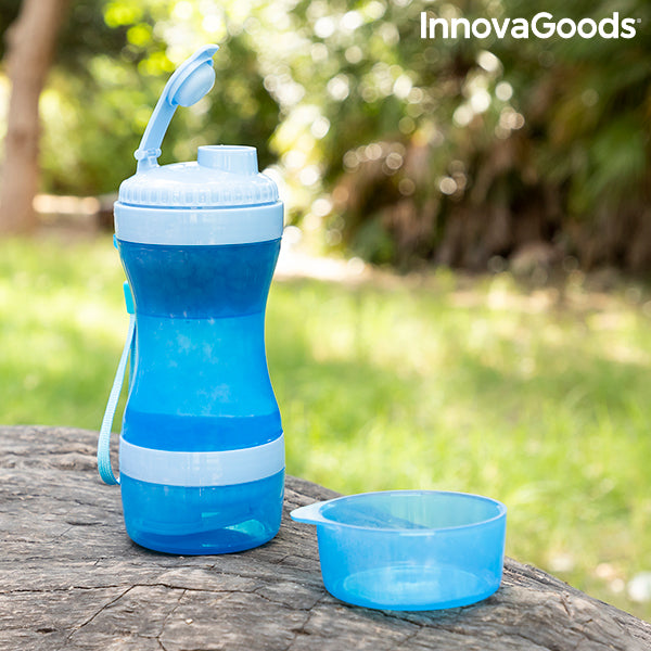 Bouteille avec Distributeur d'Eau et d'Aliments pour Animaux 2 en 1 Pettap InnovaGoods