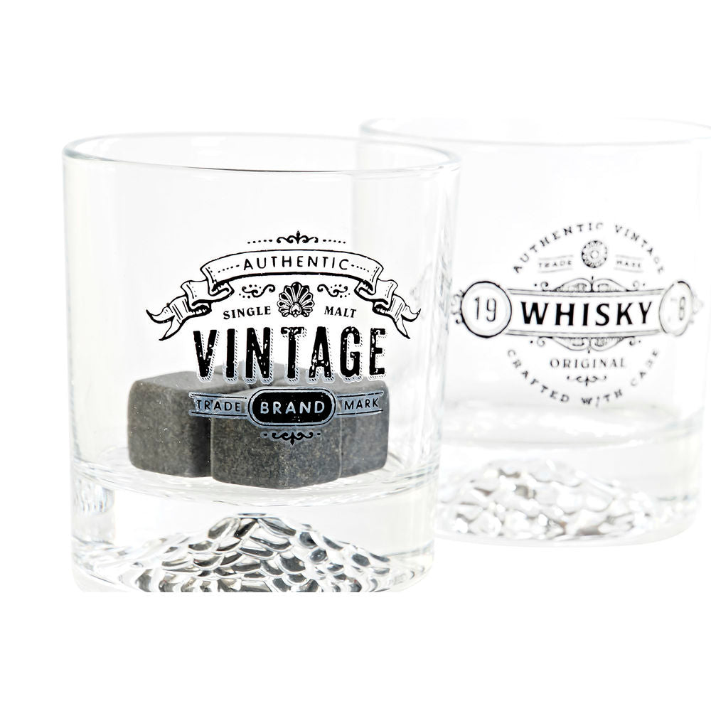 Set de Verres DKD Home Decor Verre Pierre (320 ml) (6 pcs)