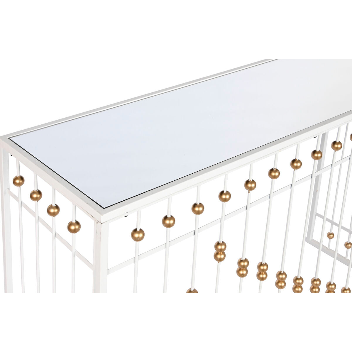 Meuble d'Appoint Home ESPRIT Blanc Doré Miroir 120 x 40 x 80 cm