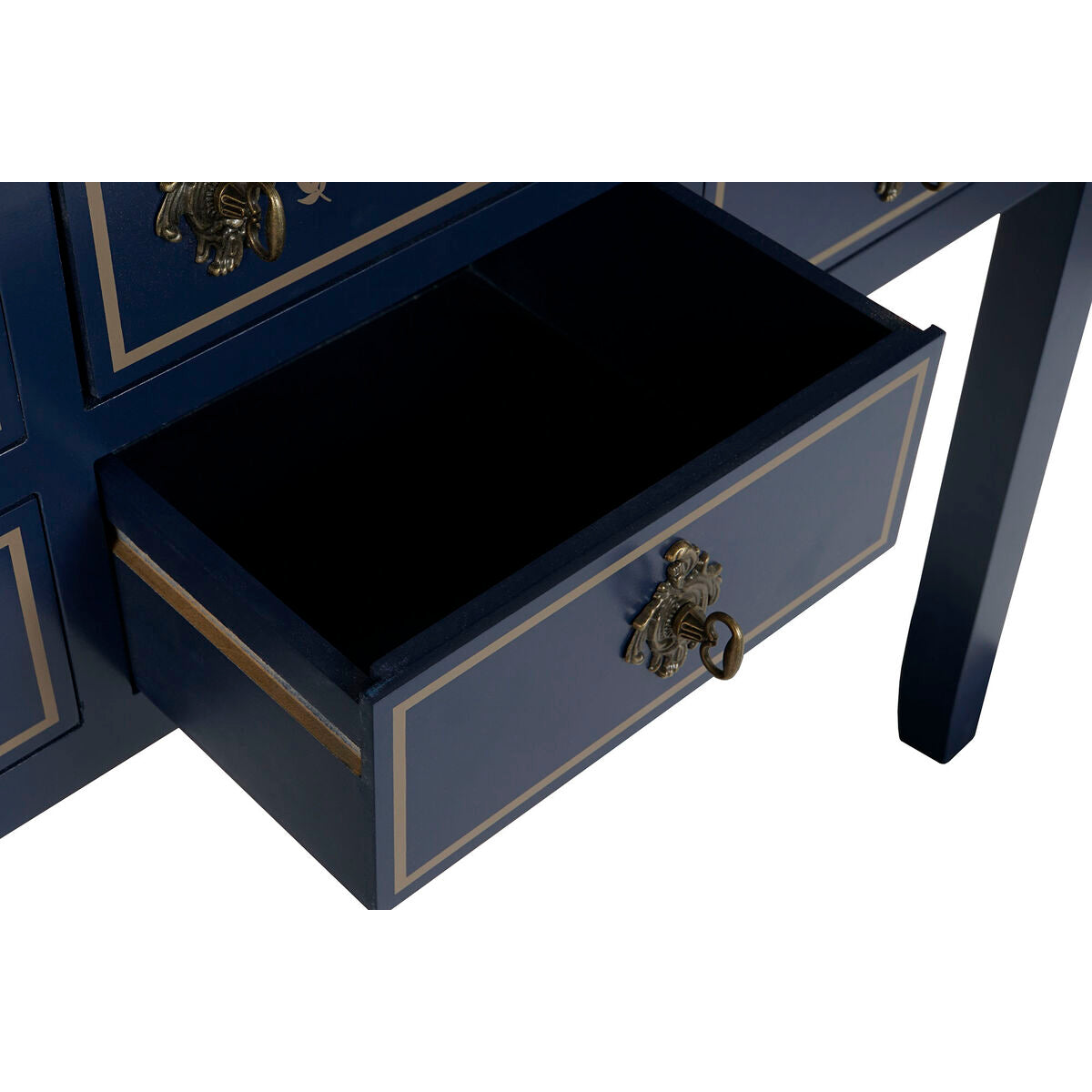 Console Home ESPRIT Marron Blue marine Bois de paulownia 103 x 35 x 80 cm