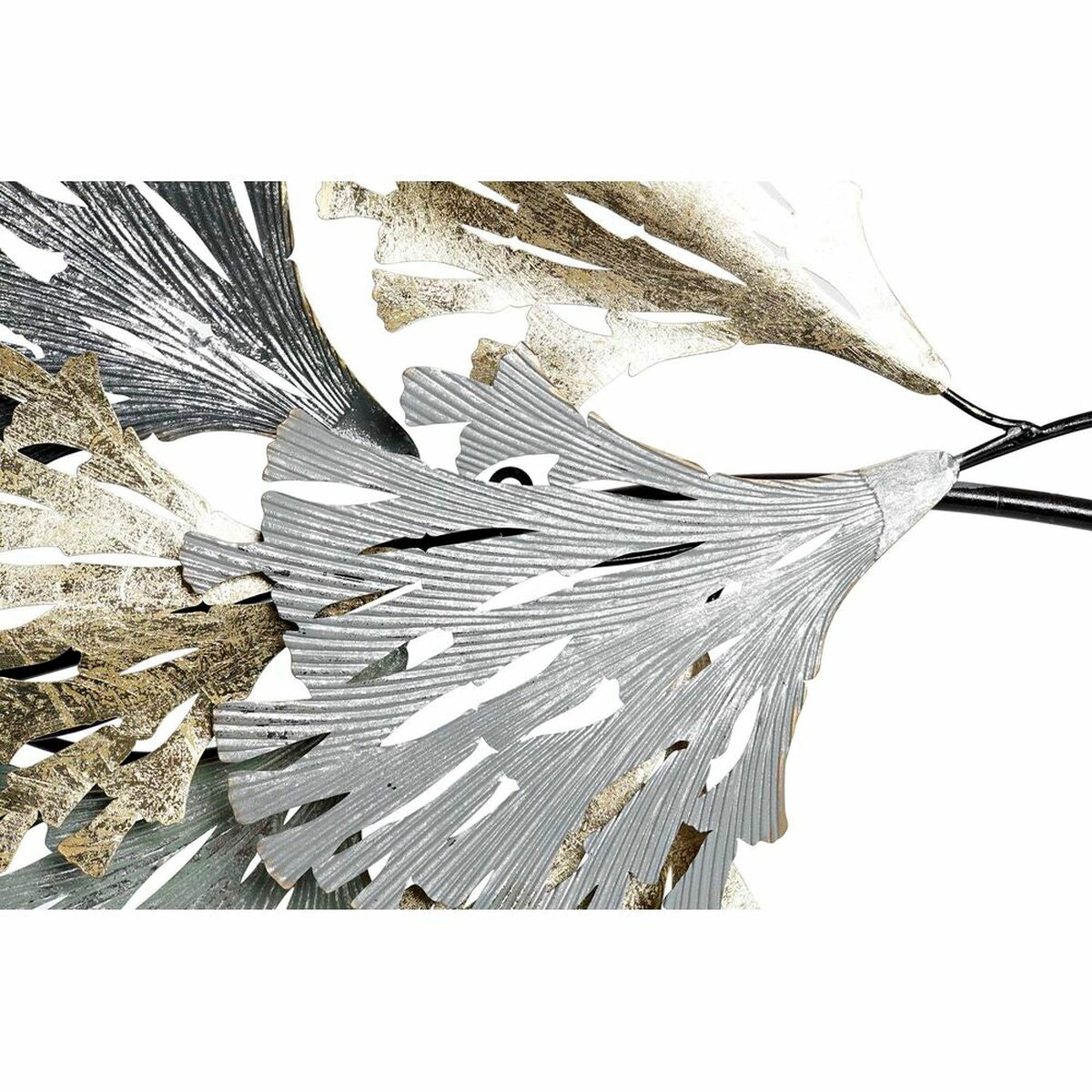 Décoration murale DKD Home Decor Gris Doré Métal (65 x 10 x 134.6 cm)