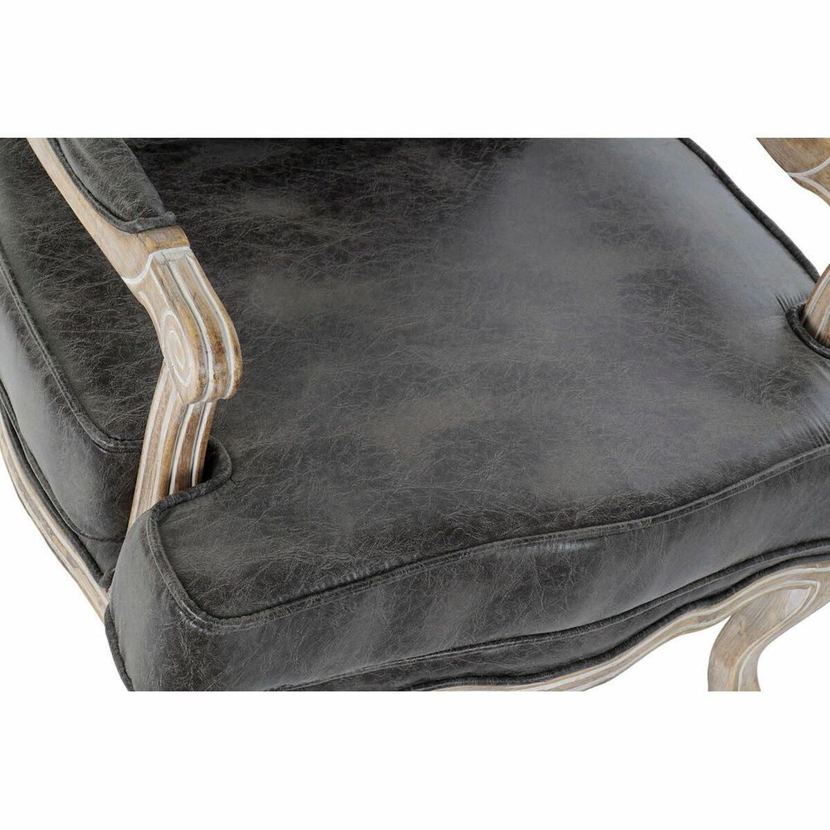 Fauteuil DKD Home Decor Marron Polyuréthane Bois d'hévéa (70 x 66 x 94 cm)