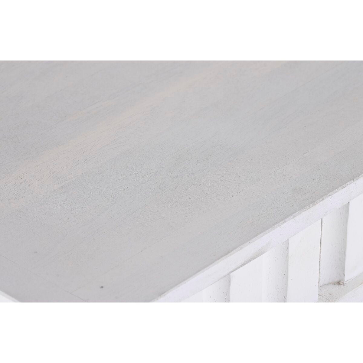 Table de Salle à Manger DKD Home Decor Blanc Métal Bois de manguier 180 x 90 x 76 cm