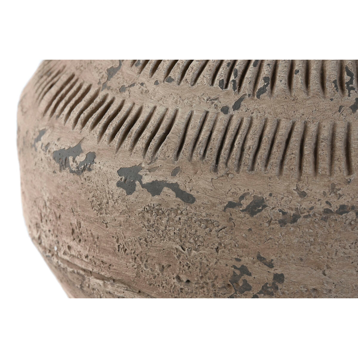 Vase Home ESPRIT Noir Beige Métal Magnésium 28 x 28 x 47 cm