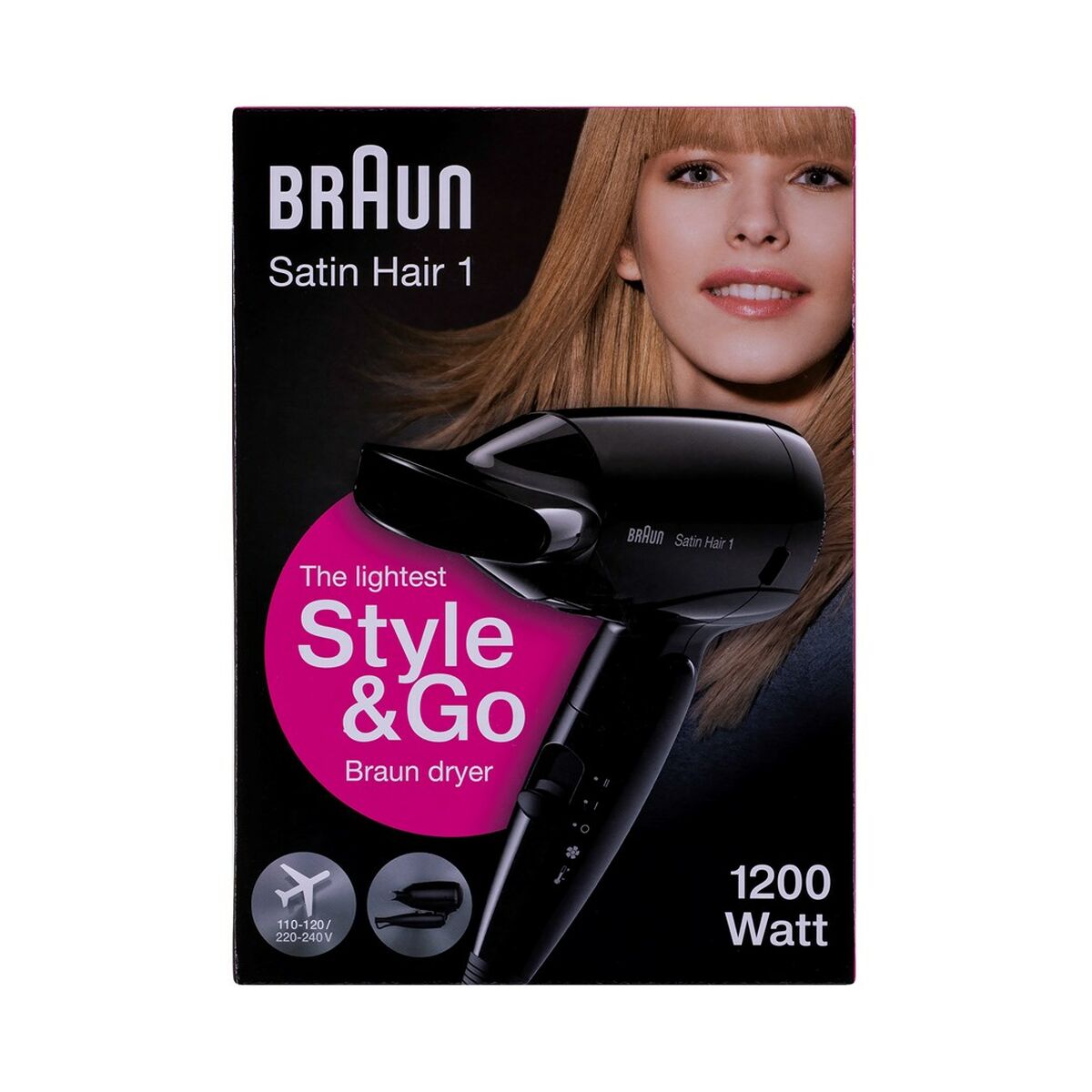 Sèche-cheveux Braun BRHD130E Noir 1200 W 1 Pièce (1 Unité)