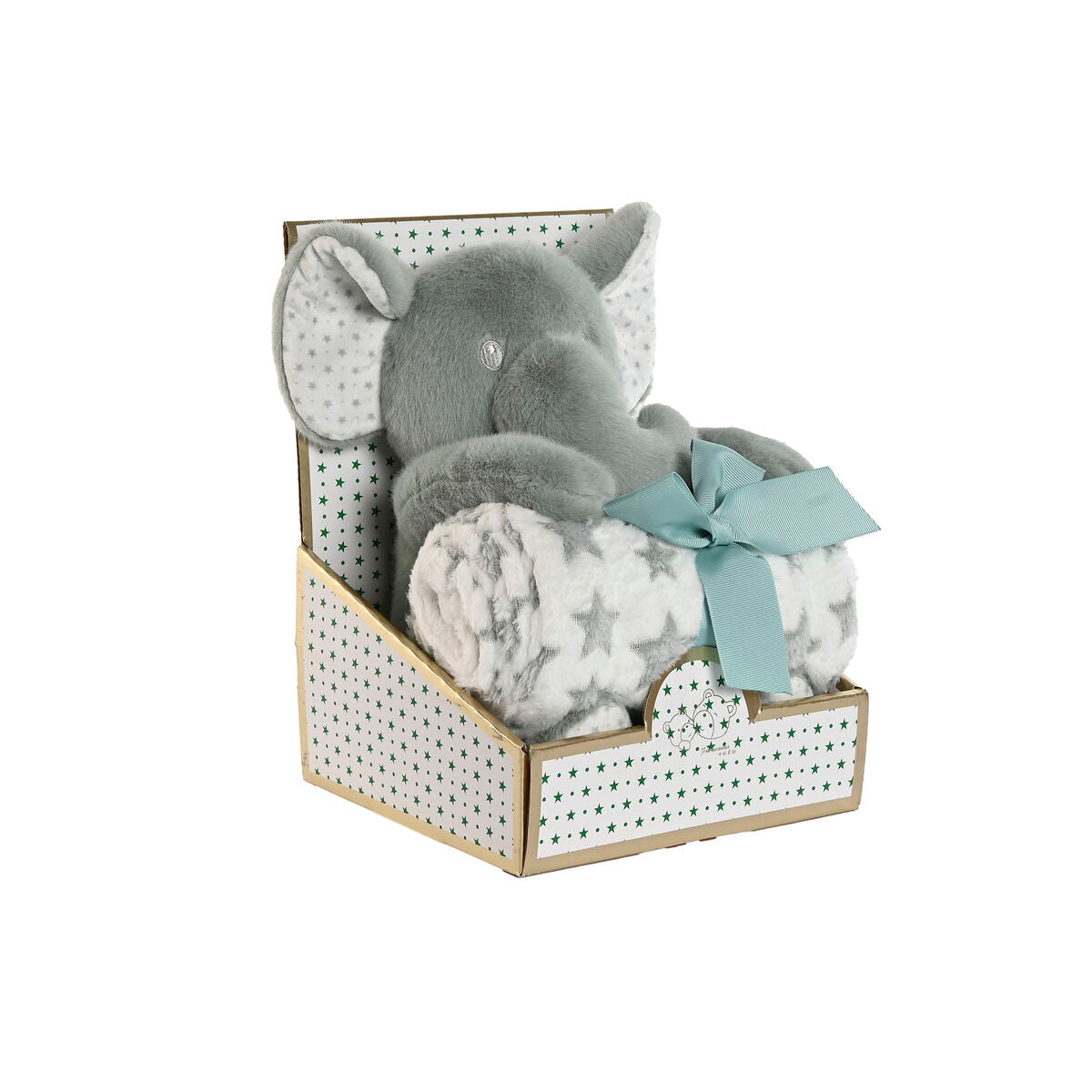 Coffret Bébé Home ESPRIT Bleu Vert Rose Polyester (3 Unités)