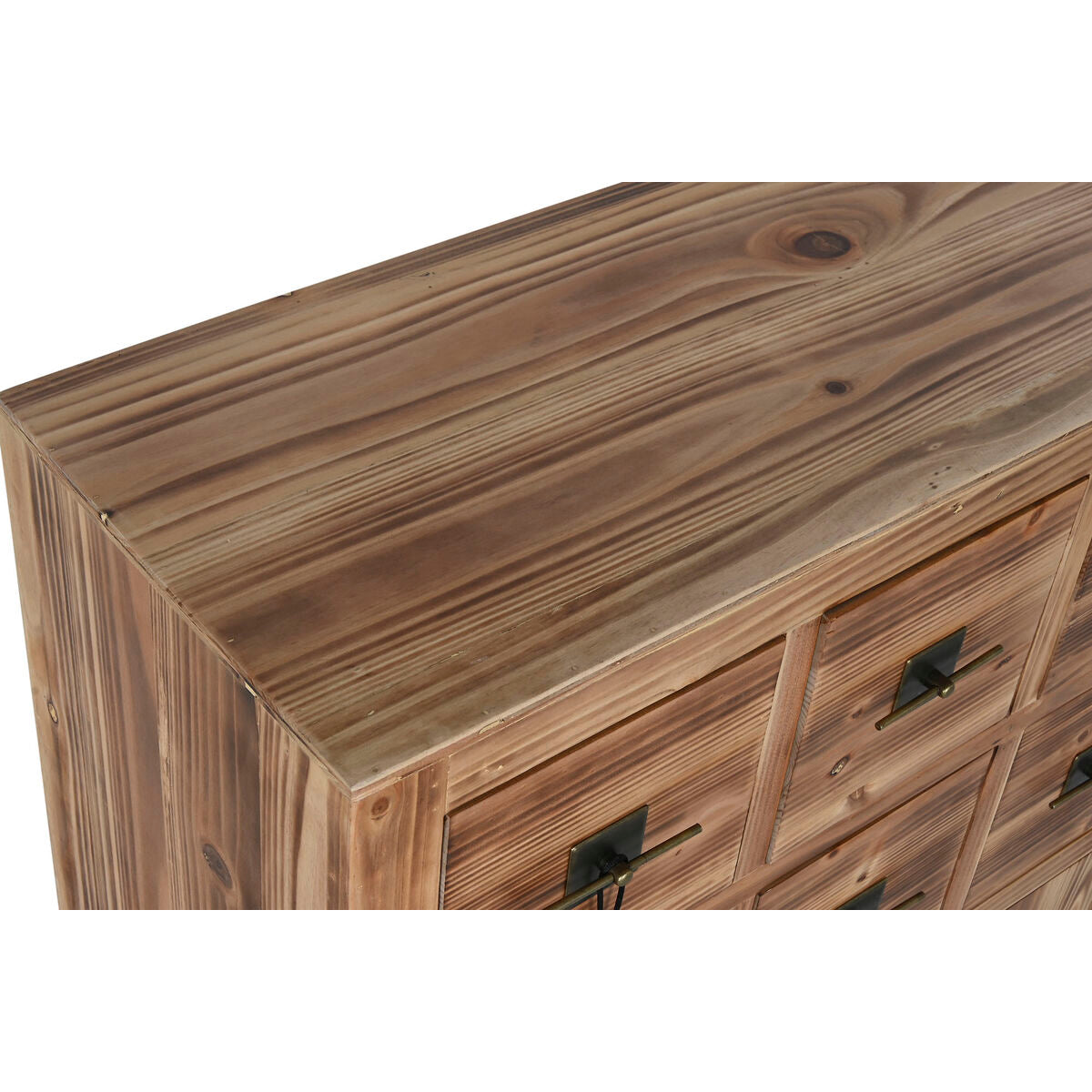 Caisson à Tiroirs Home ESPRIT Noir Naturel Sapin Bois MDF Oriental 63 x 27 x 101 cm