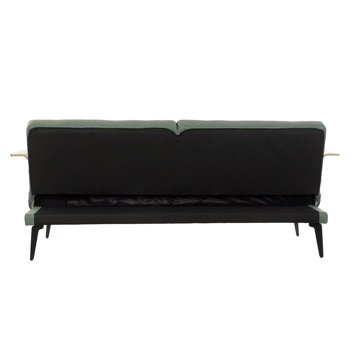 Canapé Convertible DKD Home Decor 203 x 87 x 81 cm Noir Métal Marron Vert