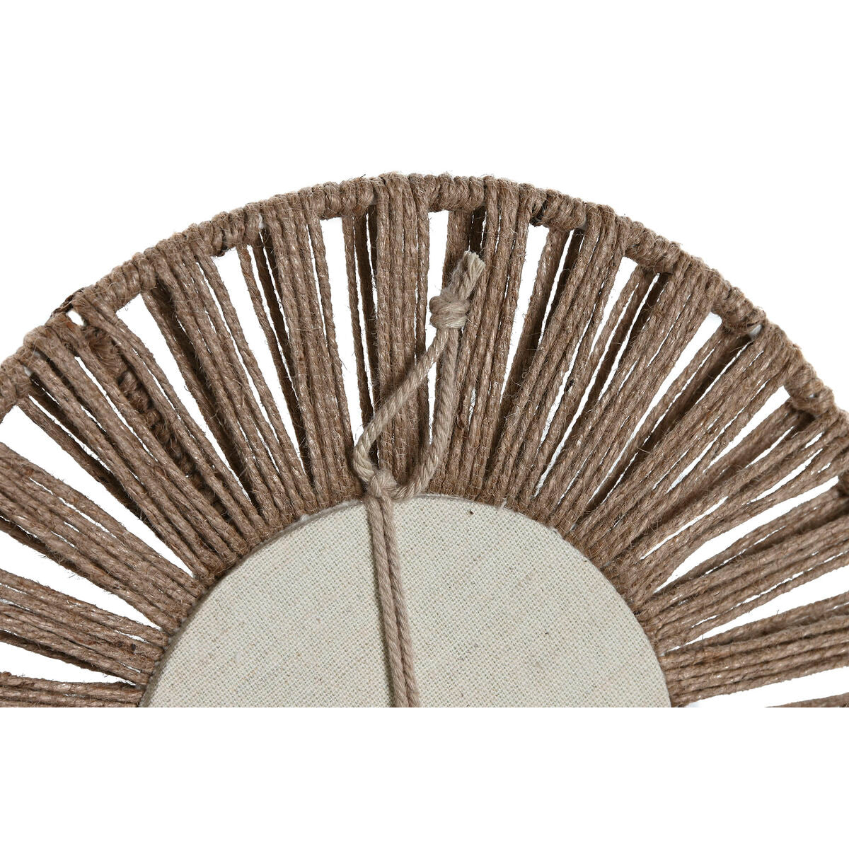 Ensemble de miroirs Home ESPRIT Naturel Jute Verre Tropical 20 x 1 x 20 cm (3 Pièces)
