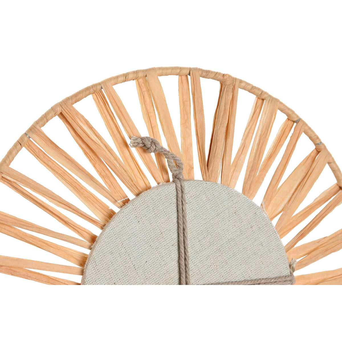 Ensemble de miroirs Home ESPRIT Naturel Raphia Verre Scandi 20 x 2 x 20 cm (3 Pièces)