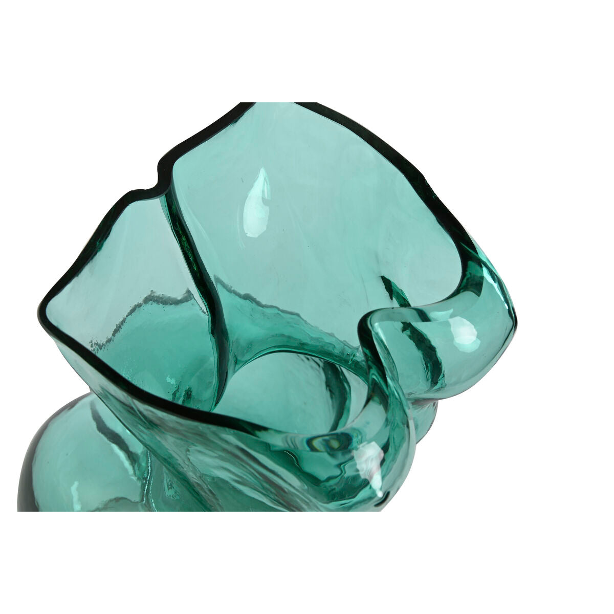 Vase Home ESPRIT Bleu Vert Verre 18 x 17 x 28 cm (2 Unités)