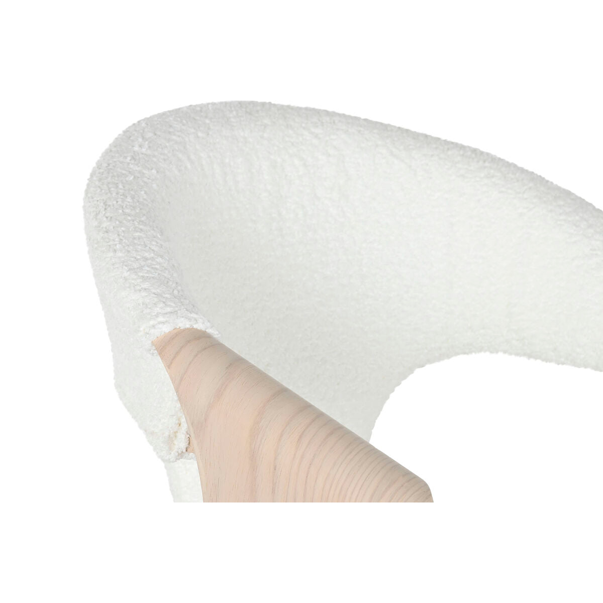 Chaise de Salle à Manger Home ESPRIT Blanc Polyester Bois 55,5 x 67,5 x 80,5 cm