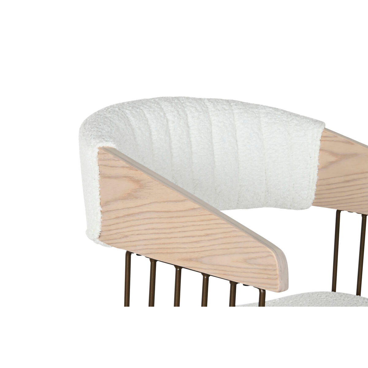 Chaise de Salle à Manger Home ESPRIT Blanc Polyester Bois 51 x 55 x 76,5 cm