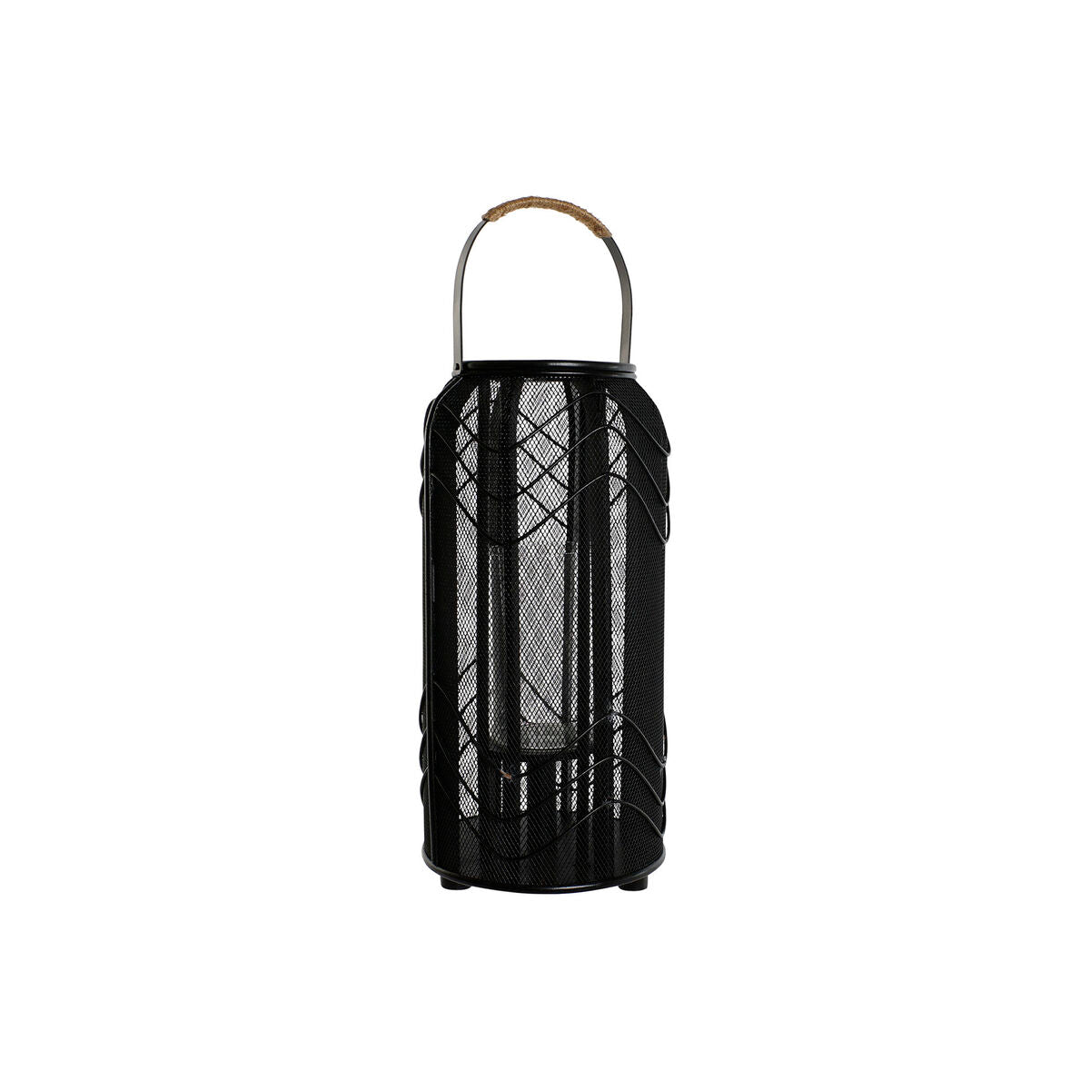 Bougeoir Home ESPRIT Noir Métal 21,5 x 21,5 x 43,5 cm
