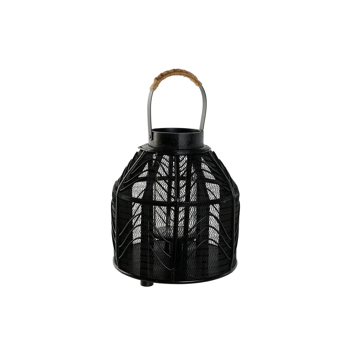 Bougeoir Home ESPRIT Noir Métal 26,5 x 26,5 x 28 cm