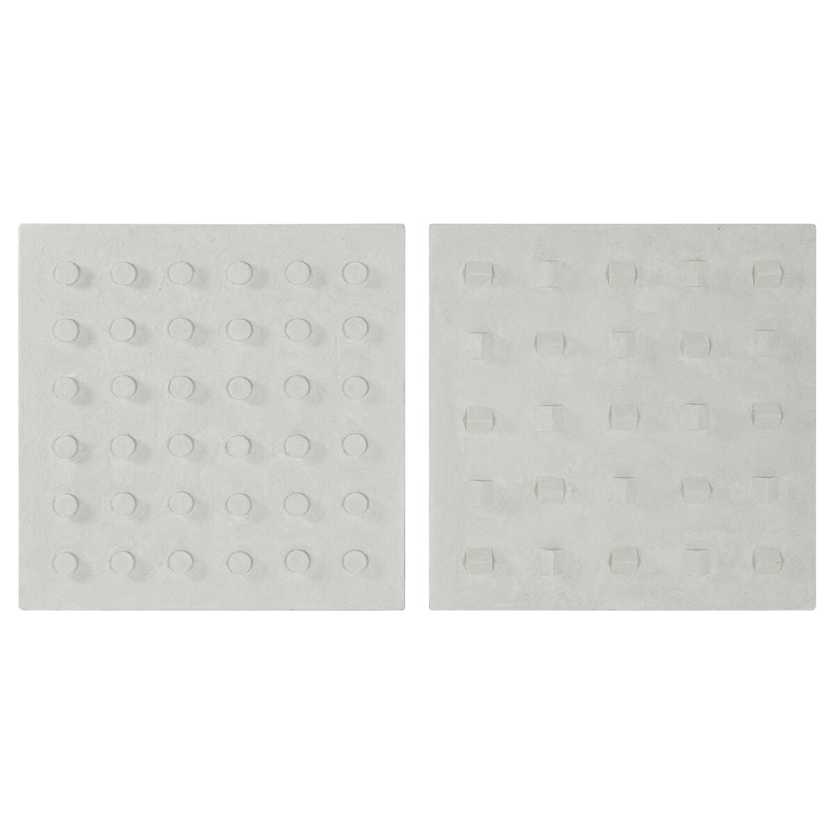 Décoration murale Home ESPRIT Blanc Bois MDF Moderne 80 x 6,5 x 80 cm