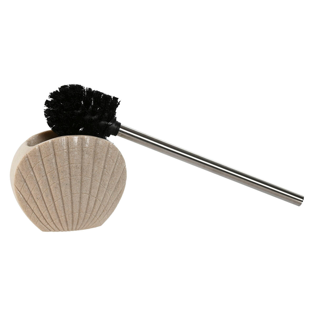 Brosse de salle de wc Home ESPRIT Gris Crème Résine Acier inoxydable 13,5 X 10 X 37 cm (2 Unités)