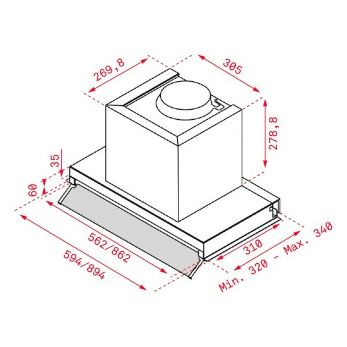 Hotte standard Teka 113100000 90 cm 255 m3/h 50 dB 250W Argenté Acier A