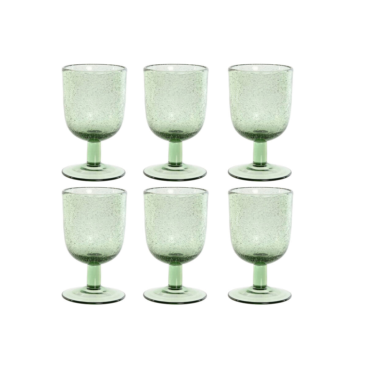 Set de Verres Home ESPRIT Vert Verre 300 ml 8 x 8 x 14 cm (6 Unités)