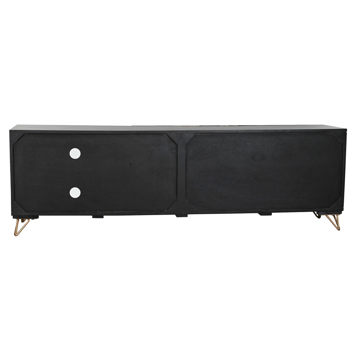 Meubles de télévision Home ESPRIT Noir Métal Bois de manguier 160 x 40 x 50 cm