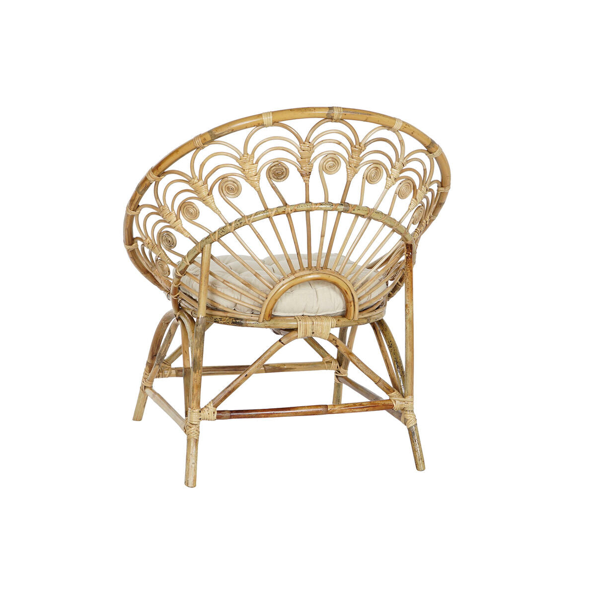 Chaise de jardin DKD Home Decor Blanc Marron 75 x 50 x 90 cm 80 x 66 x 89 cm 84 x 70 x 90 cm