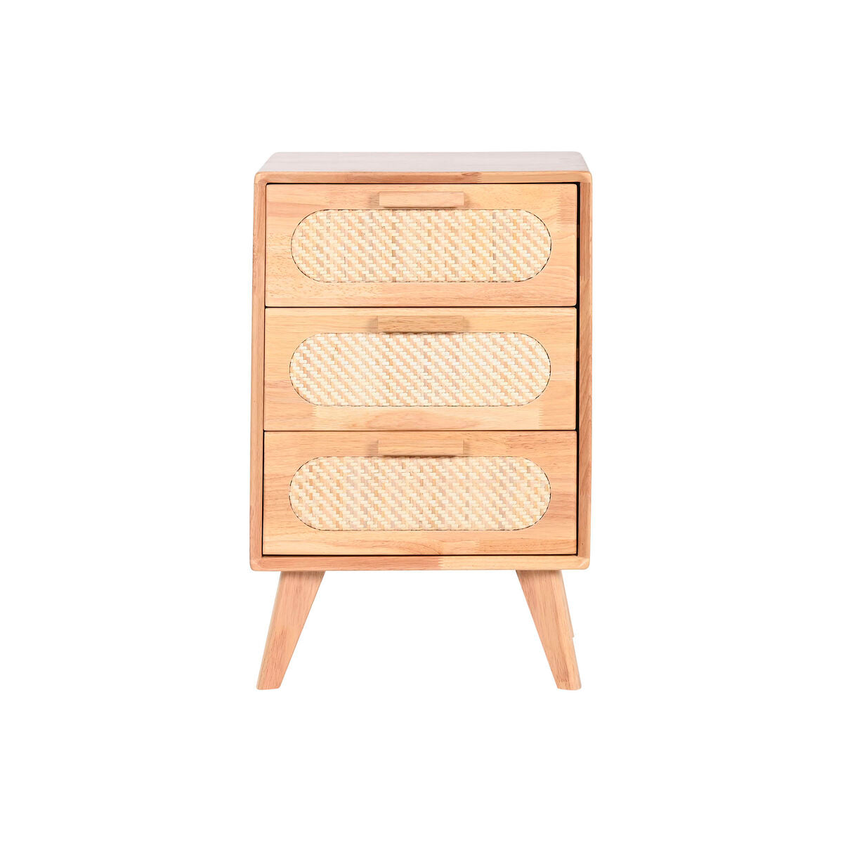 Caisson à Tiroirs Home ESPRIT Naturel Métal Bois d'hévéa 40 x 30 x 63 cm