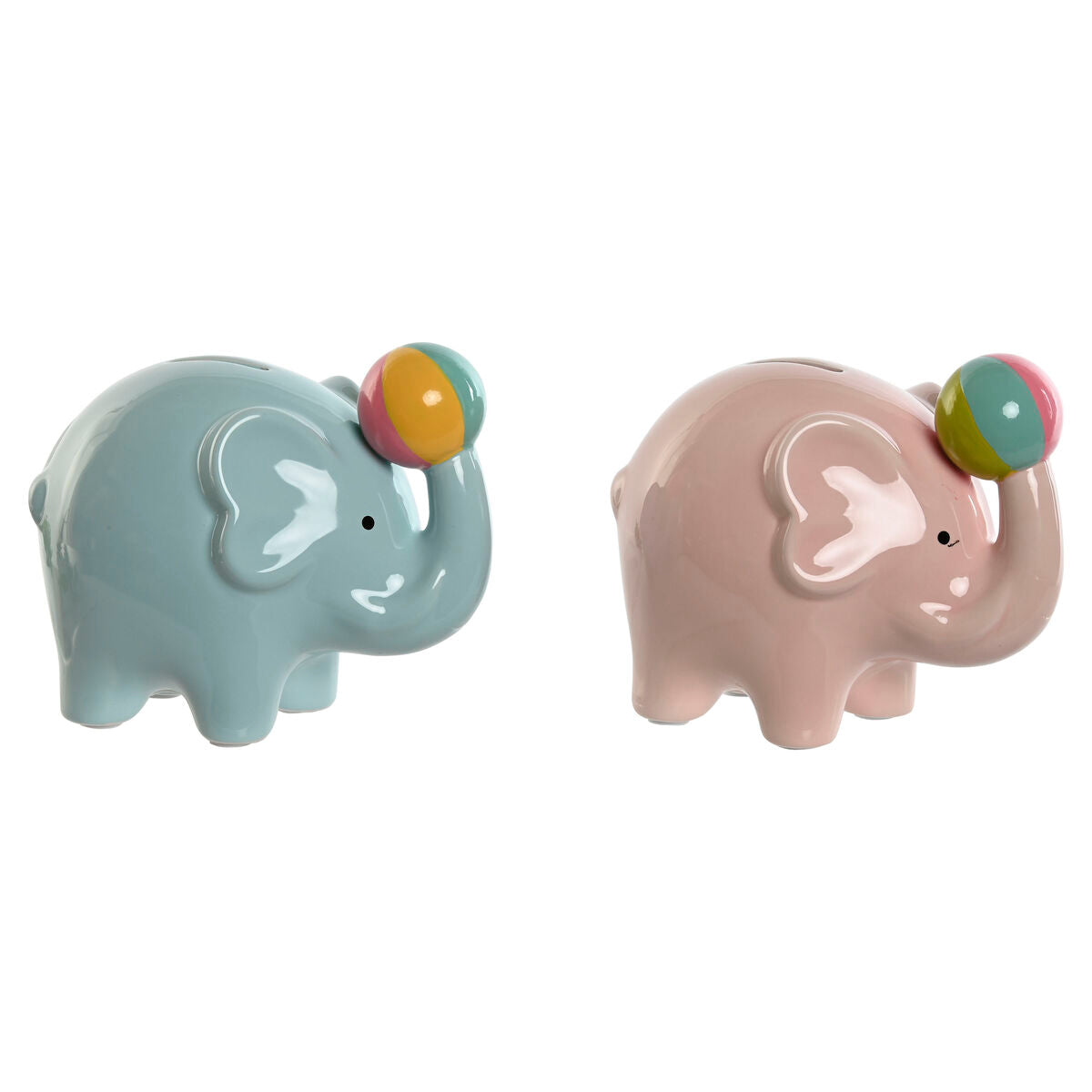 Tirelire Home ESPRIT Dolomite Eléphant 17 x 11 x 14,5 cm (2 Unités)