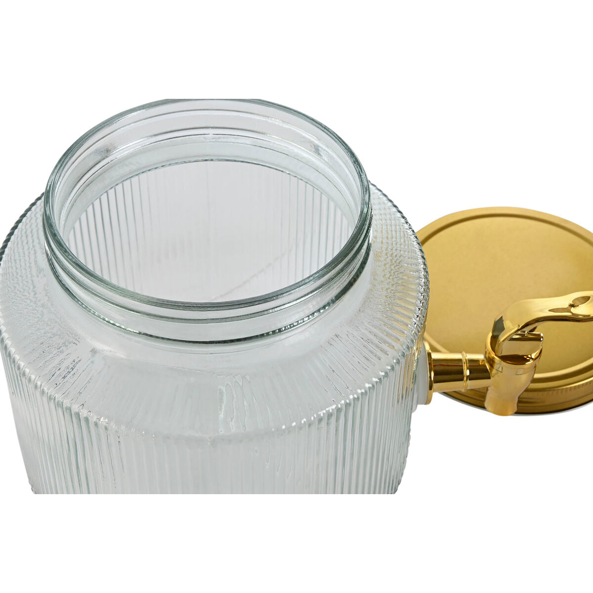 Distributeur d'eau Home ESPRIT Doré Métal Verre 17,8 x 25 x 15 cm
