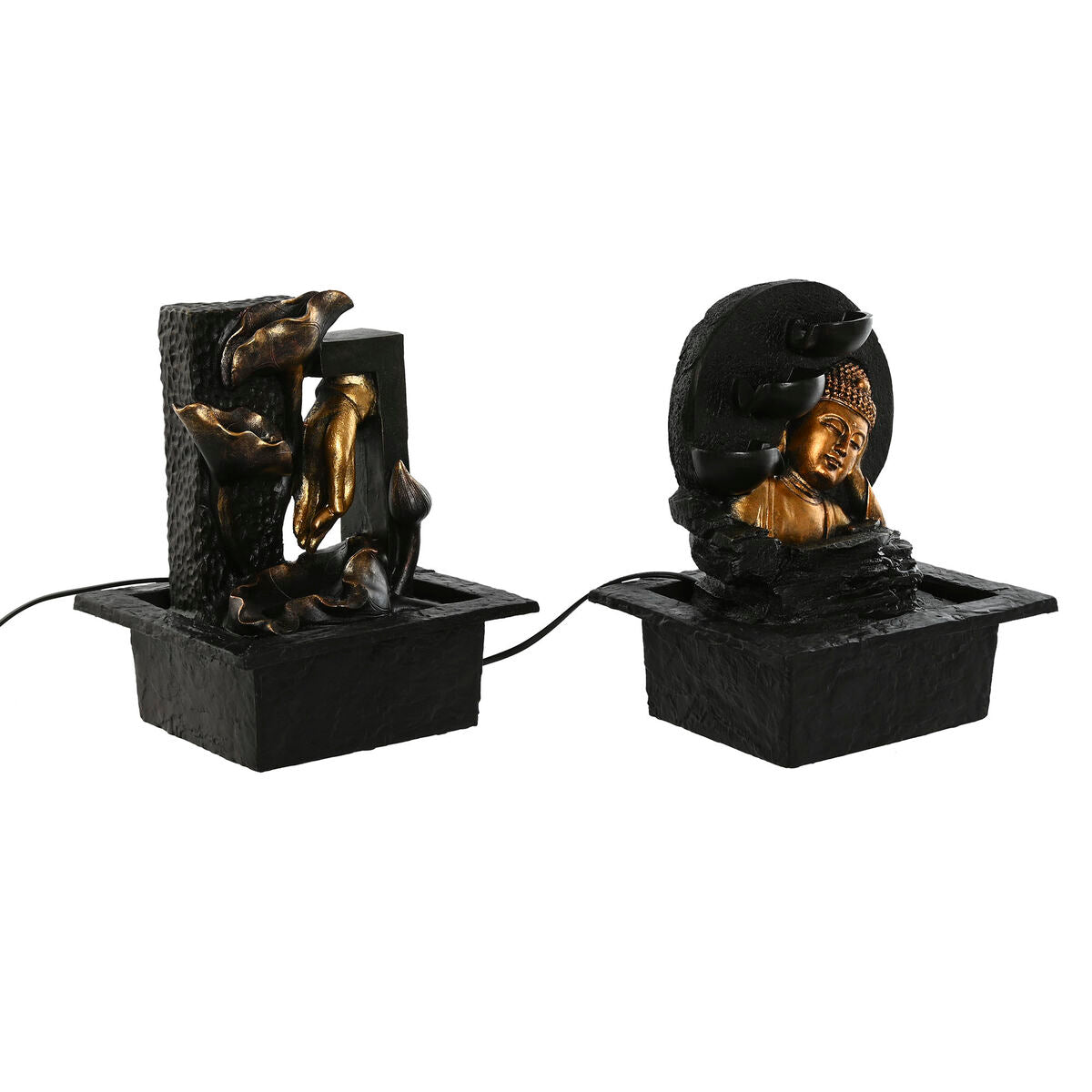 Fontaine de jardin Home ESPRIT Résine Buda Oriental 21 x 19 x 27 cm (2 Unités)