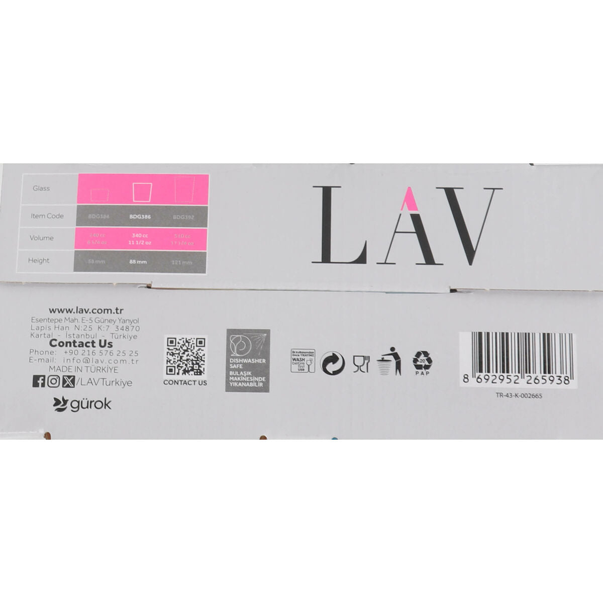 Verre à bière LAV BDG386PFT4.60 4 Pièces (6 Unités)