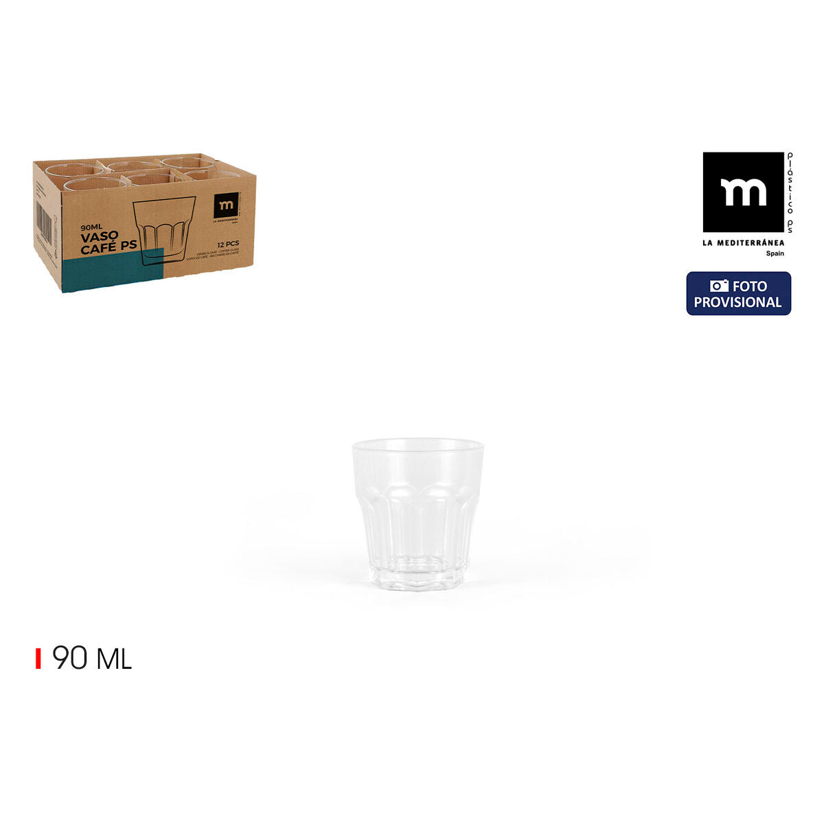 Verre d'eau La Mediterránea (24 Unités)