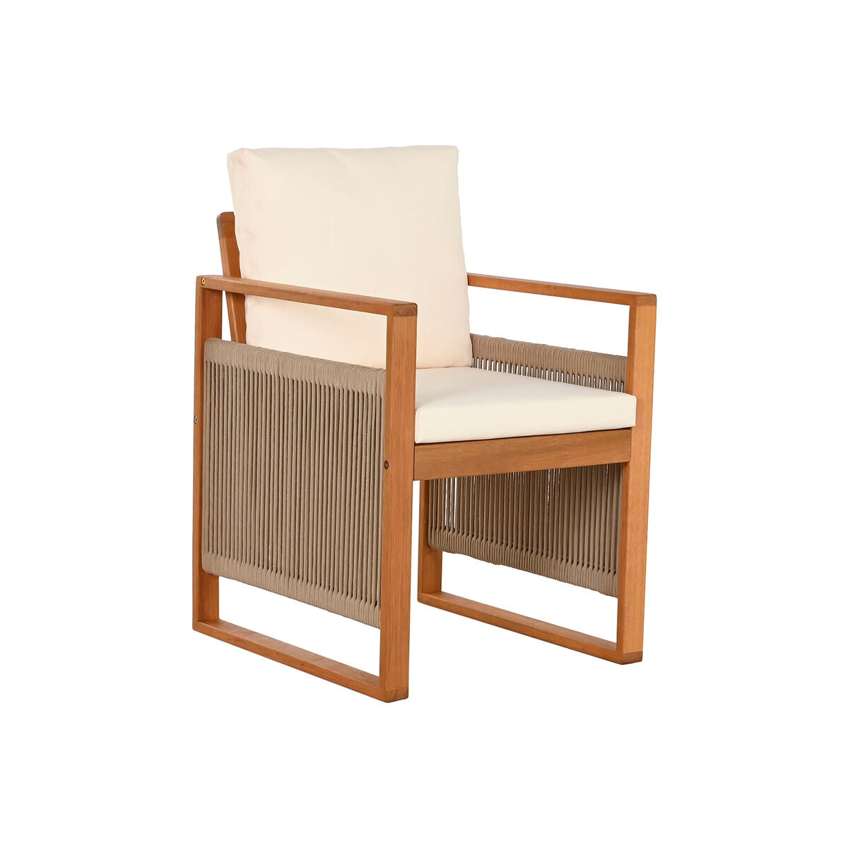 Ensemble Table + Chaises Home ESPRIT Marron Corde Bois d'eucalyptus 230 x 100 x 75 cm