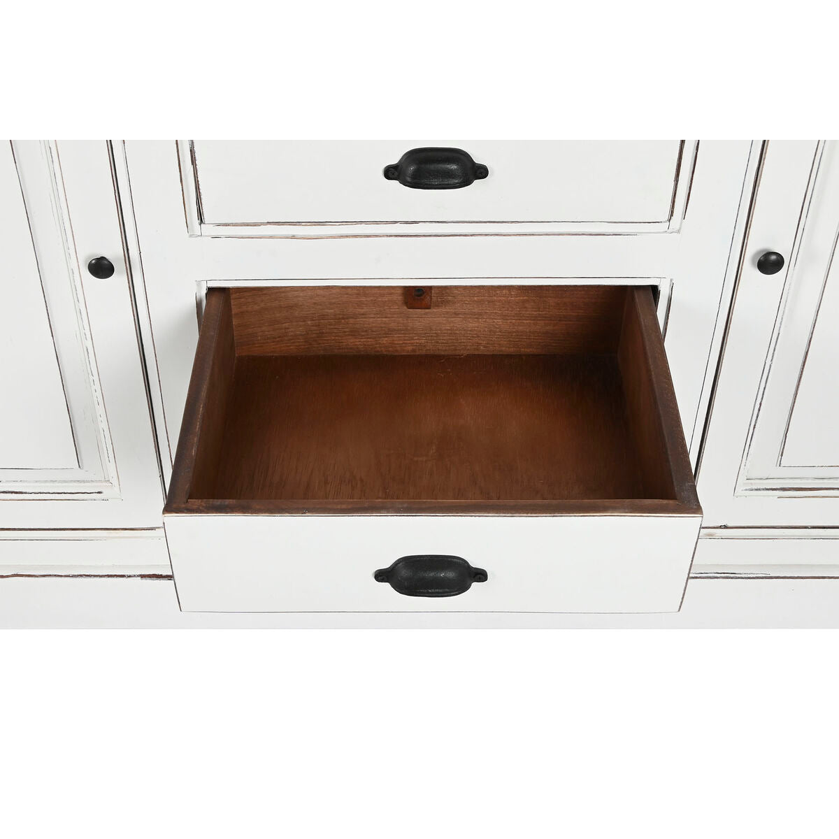 Présentoir Home ESPRIT Blanc Verre Bois de manguier 170 x 45 x 200 cm