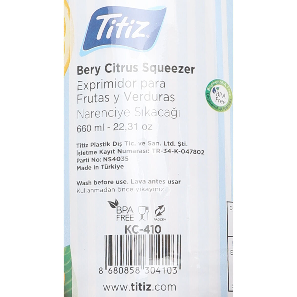 Presse-agrumes Titiz verre 0,6 L (24 Unités)