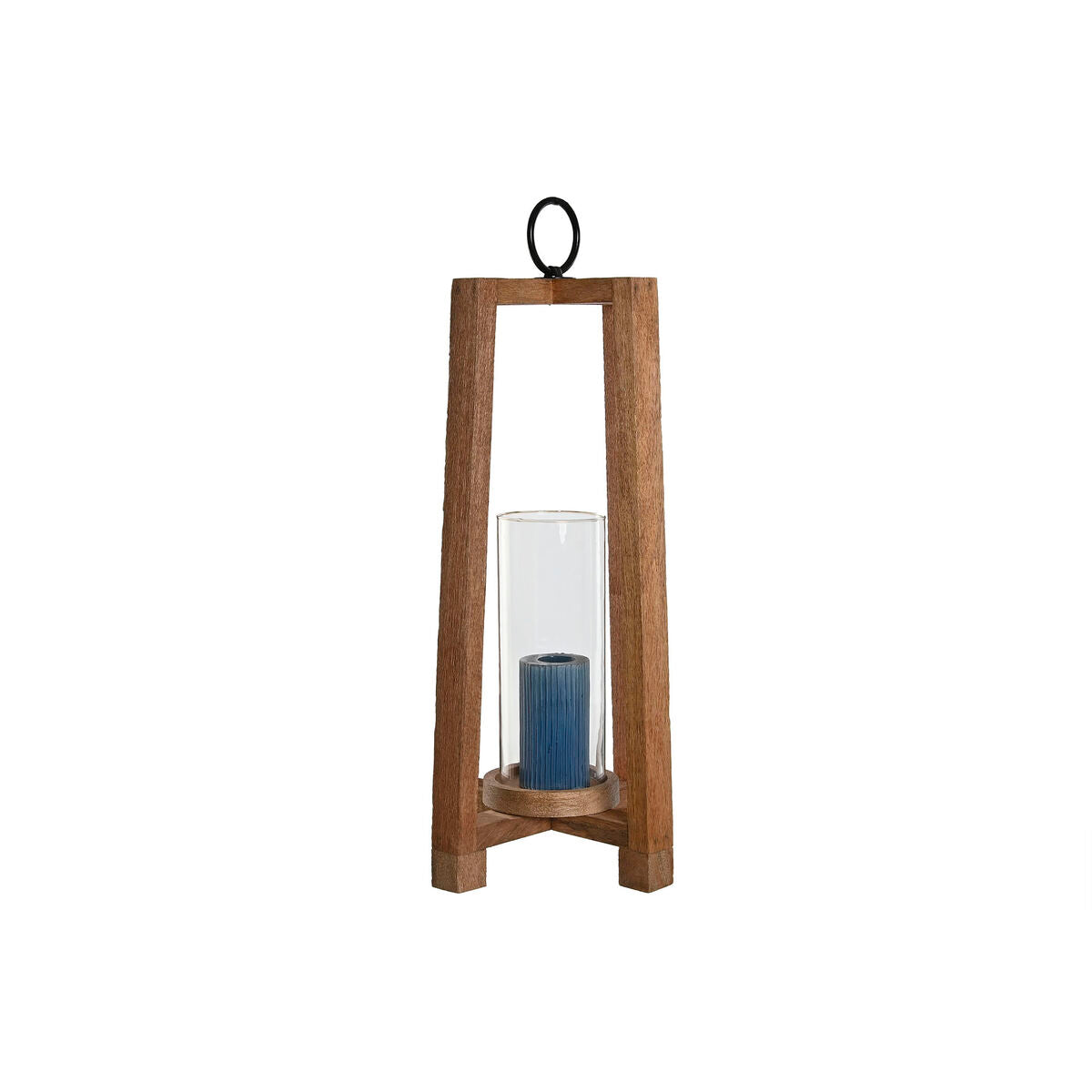 Bougeoir Home ESPRIT Marron Naturel Verre Bois de manguier 27 x 27 x 54 cm