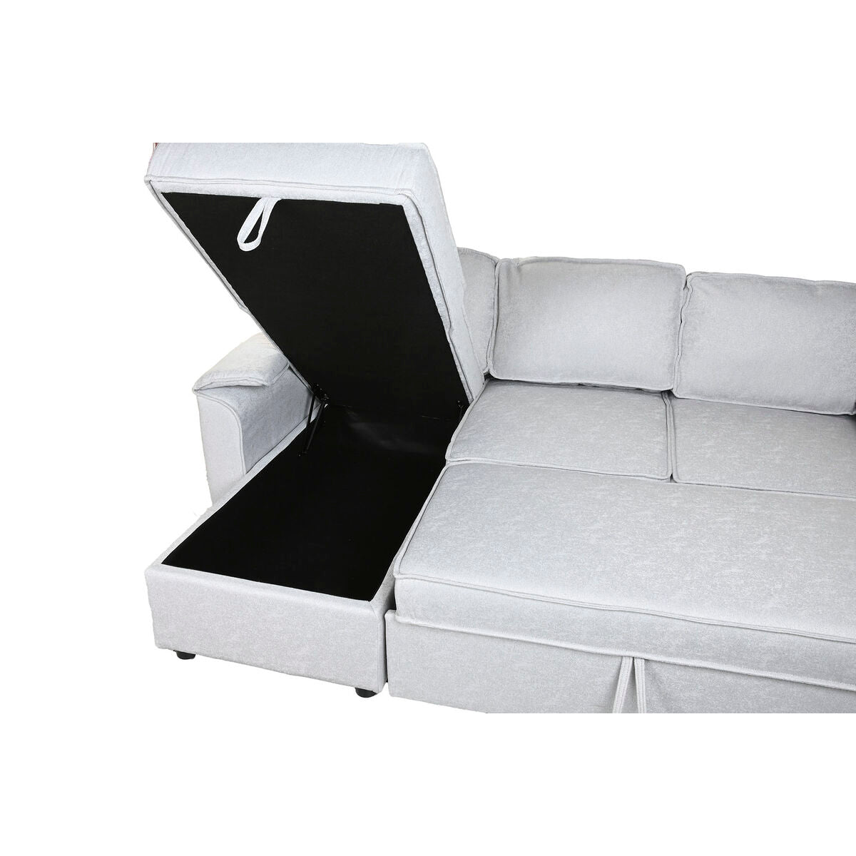 Canapé Convertible Home ESPRIT Gris clair Moderne 220 x 153 x 88 cm