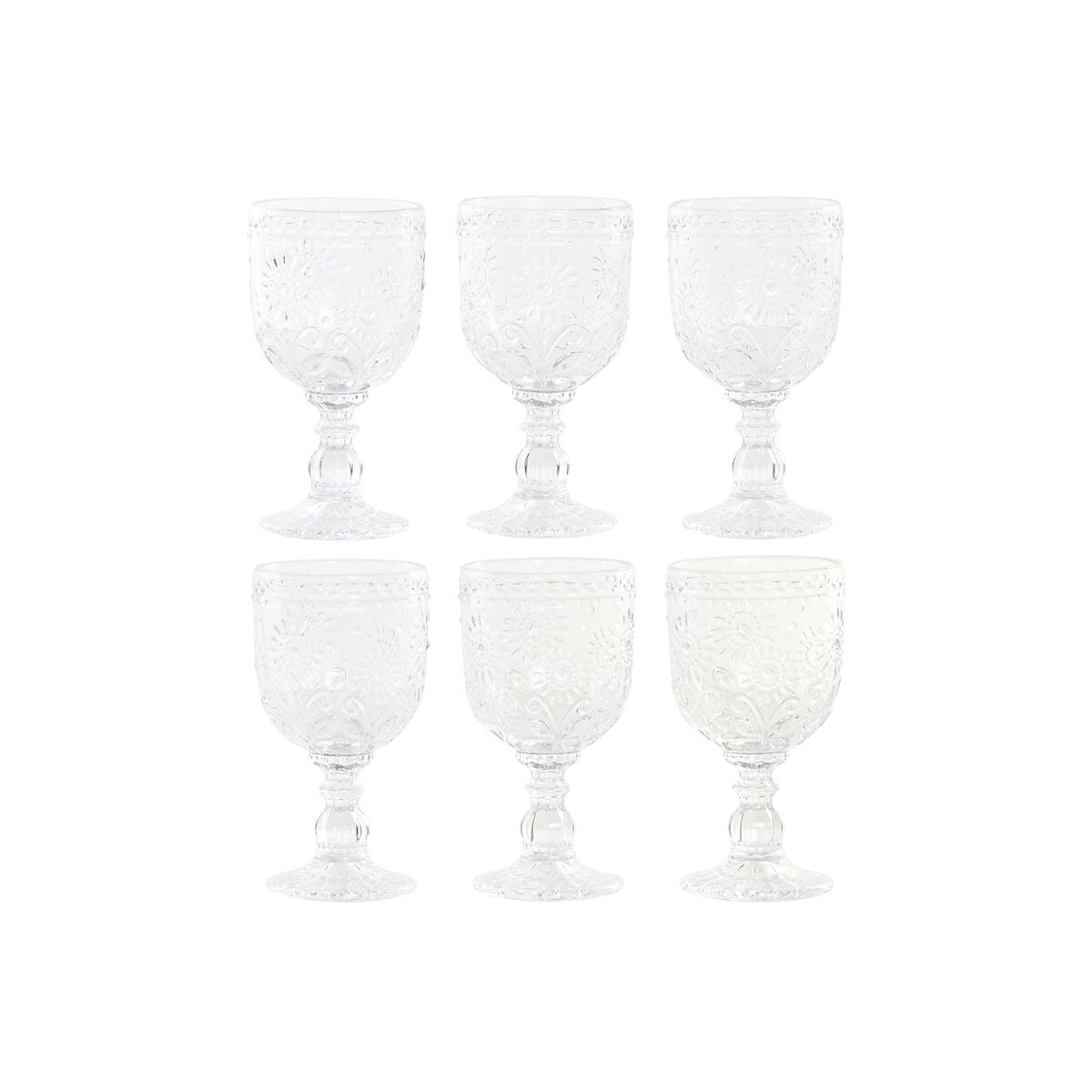 Set de Verres Home ESPRIT Transparent Verre 270 ml (6 Unités)