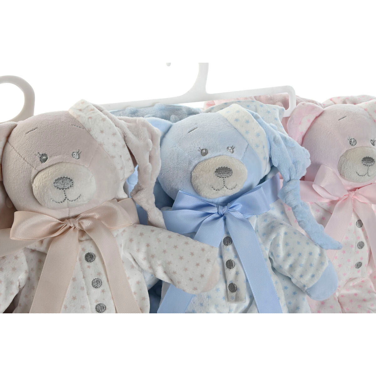 Coffret Bébé Home ESPRIT Bleu Beige Rose Polyester (3 Unités)