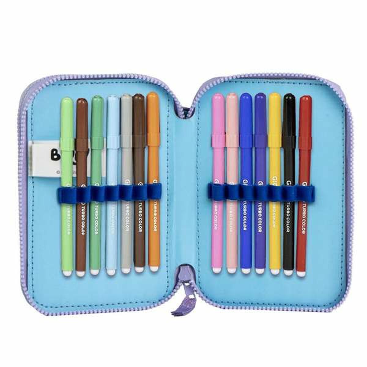 Pochette crayons Bluey Bleu clair Light Blue 12,5 x 19,5 x 4,5 cm