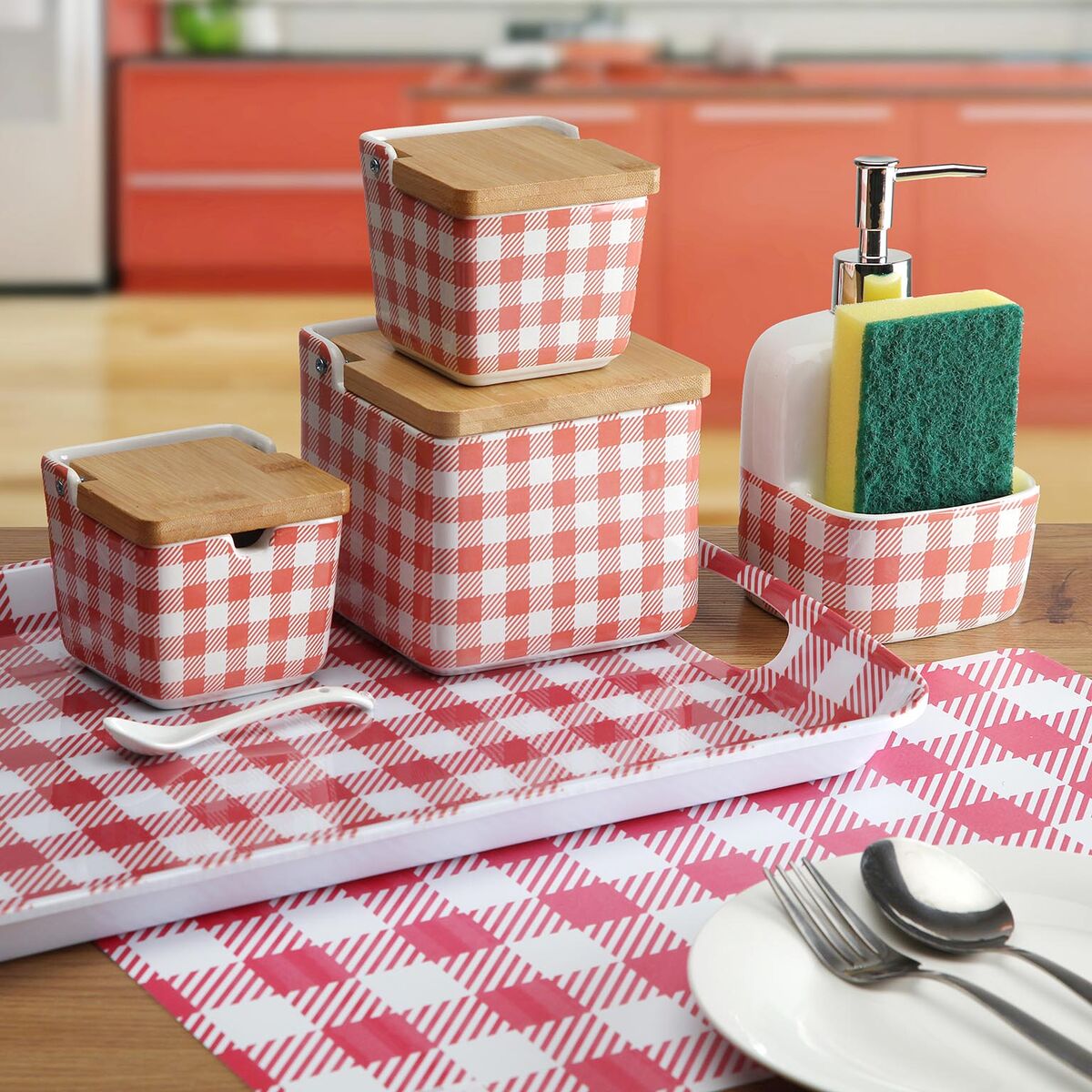 Salière avec couvercle Versa VICHY Céramique 12,2 x 11,5 x 12,2 cm