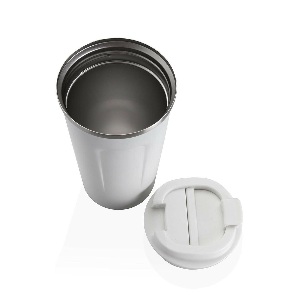 Verre avec Couvercle Versa Blanc Acier polypropylène 510 ml