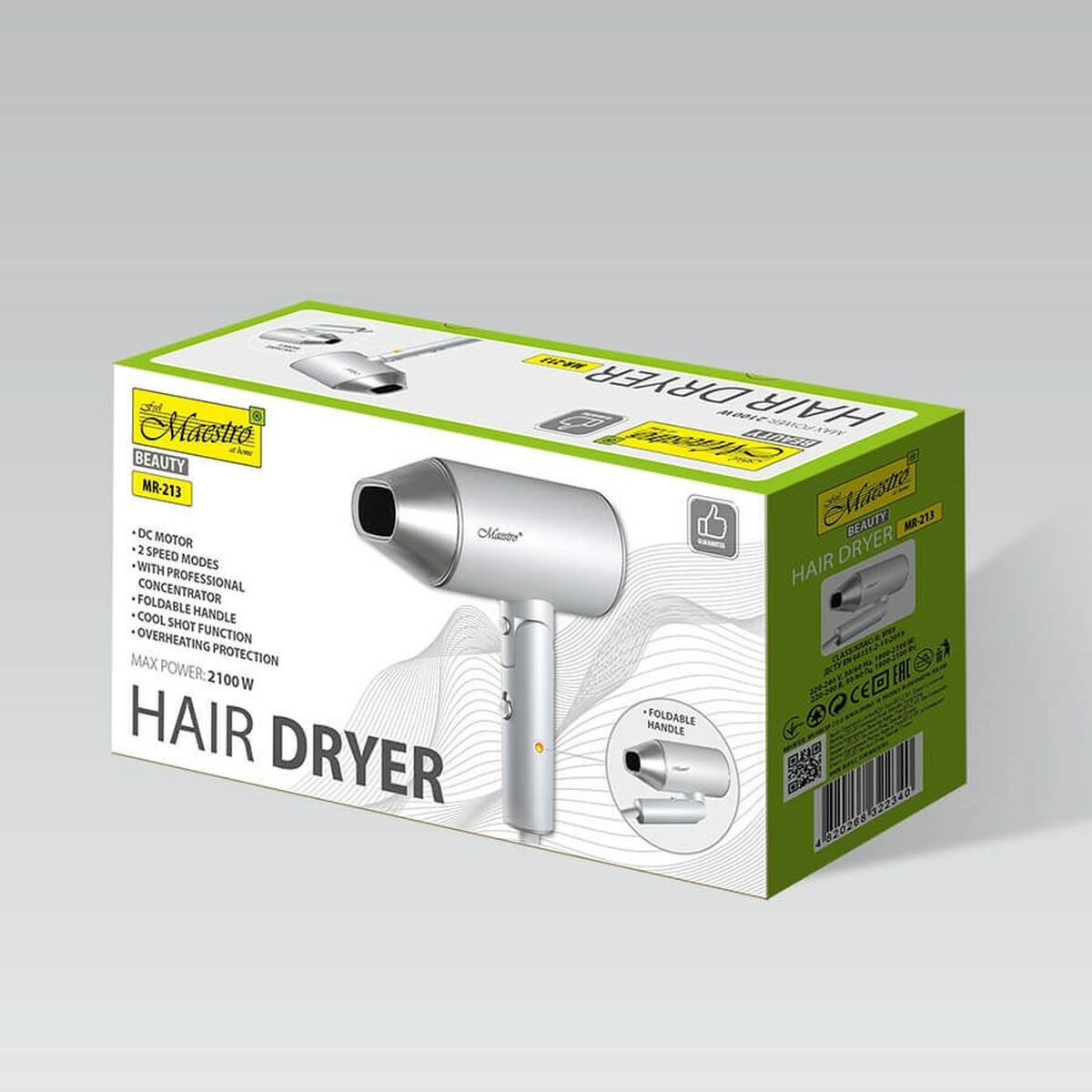 Sèche-cheveux Feel Maestro MR-213 Argenté 2100 W