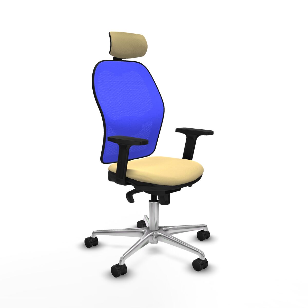 Chaise de Bureau avec Appui-tête Jorquera Piqueras y Crespo 2D086N2 Crème