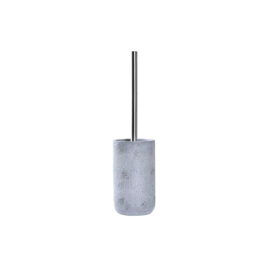 Brosse de salle de wc DKD Home Decor Scandi Argenté Gris Ciment Acier inoxydable Aluminium (10 x 10 x 40 cm)