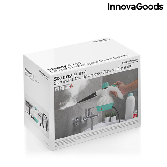 Nettoyeur Vapeur à Main 9 en 1 avec Accessoires Steany InnovaGoods 0,35 L 3 Bar 1000W