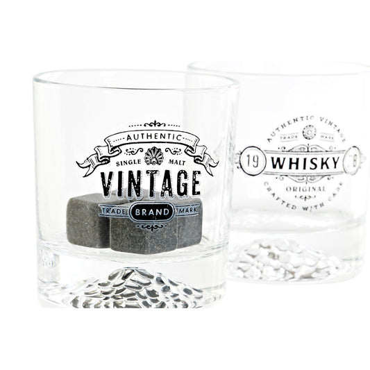 Set de Verres DKD Home Decor Verre Pierre (320 ml) (6 pcs)