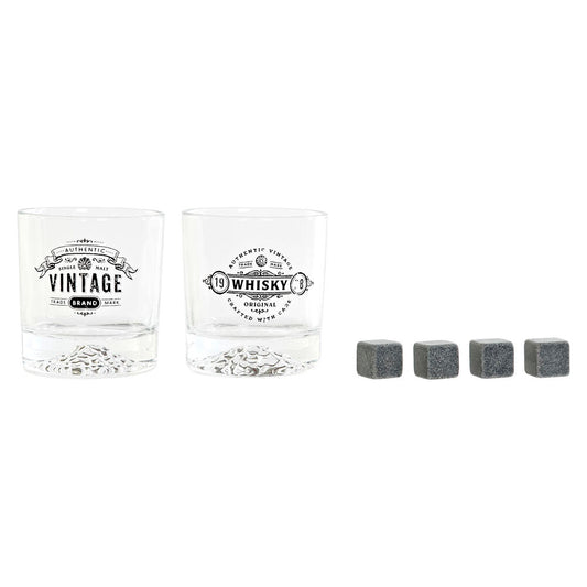 Set de Verres DKD Home Decor Verre Pierre (320 ml) (6 pcs)