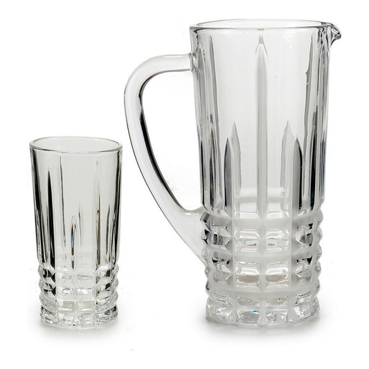 Set de Verres Vivalto 7 pcs Transparent (250 ml) (16 x 23,5 x 25,5 cm) 6 x (25 cl) / 1 x (1 l)